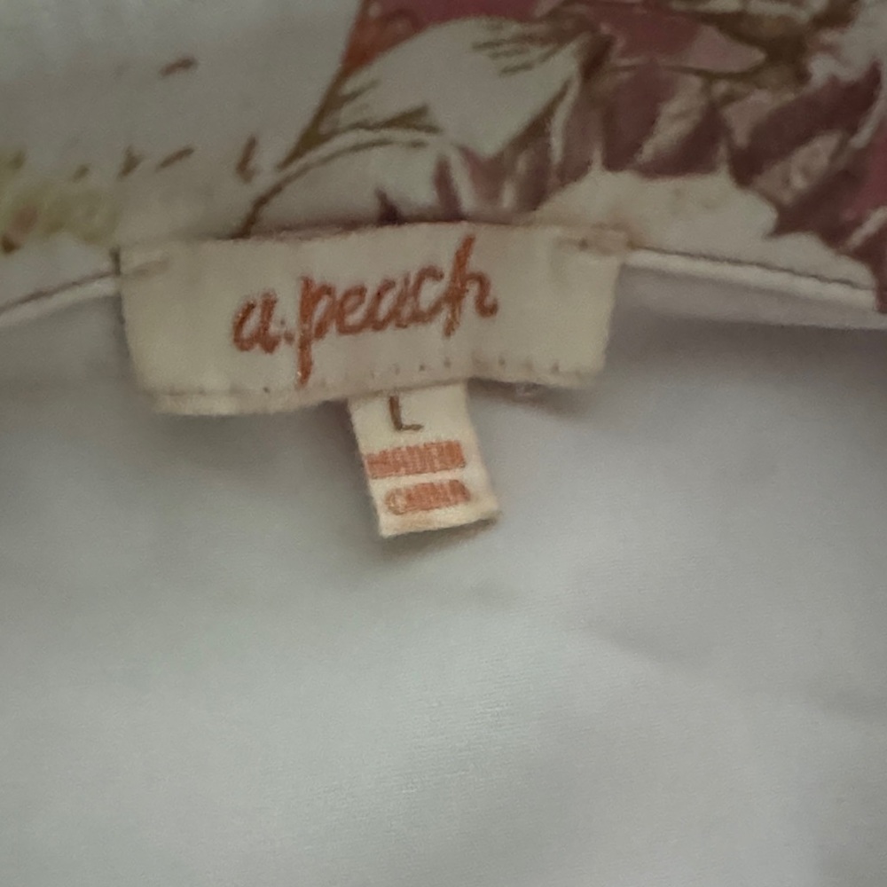 Floral Pink and Brown Dress with Belt - Picture 2 of 8